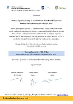 Vabilo na dogodek - Mirna - 25.9.2025